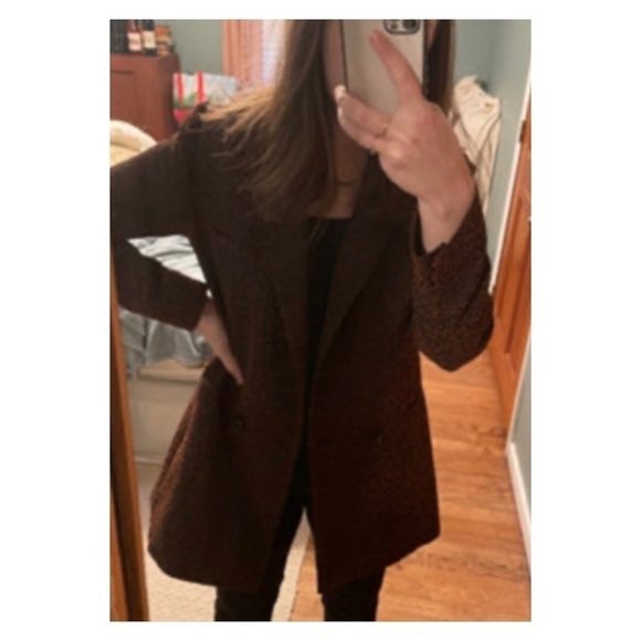 NWT HUTCH Anthropologie Rio Brown Animal Print Oversized Blazer Jacket 3X - Picture 8 of 14